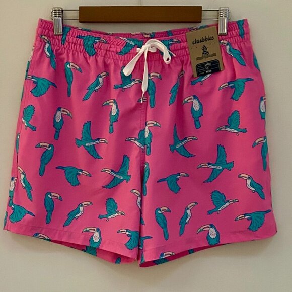 Chubbies Men's The Toucan Do Its 5.5" (Classic Lined Swim Trunk) Size L - Picture 1 of 7